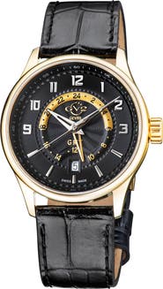GEVRIL Men's Giromondo Swiss Quartz Watch, 42mm
