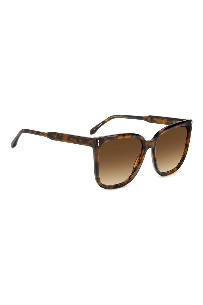 In Love 57mm Gradient Square Sunglasses, Alternate, color, HAVANA/ BROWN GRADIENT