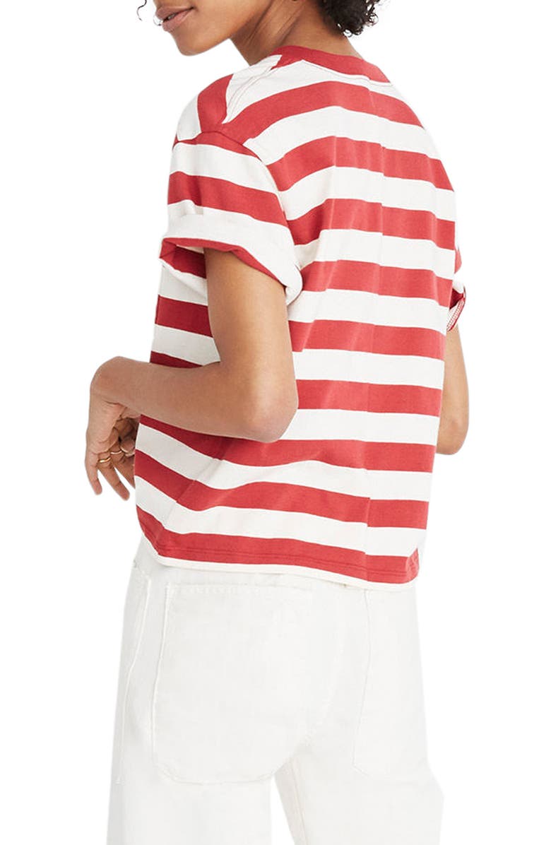 Madewell Stripe Easy Crop Tee, Main, color, 