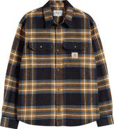 Carhartt Work In Progress Hawkins Plaid Cotton Herringbone Button-Up Shirt