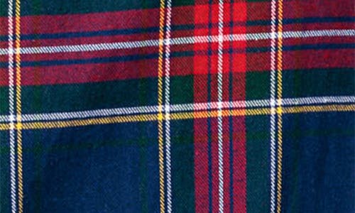 Petite Plume Windsor Tartan Cotton Pajama Pants In Blue