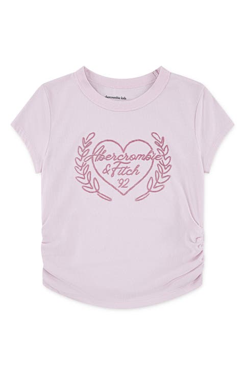 Kids' Laurel Ruched Cotton Blend Graphic T-Shirt (Little Kid & Big Kid)