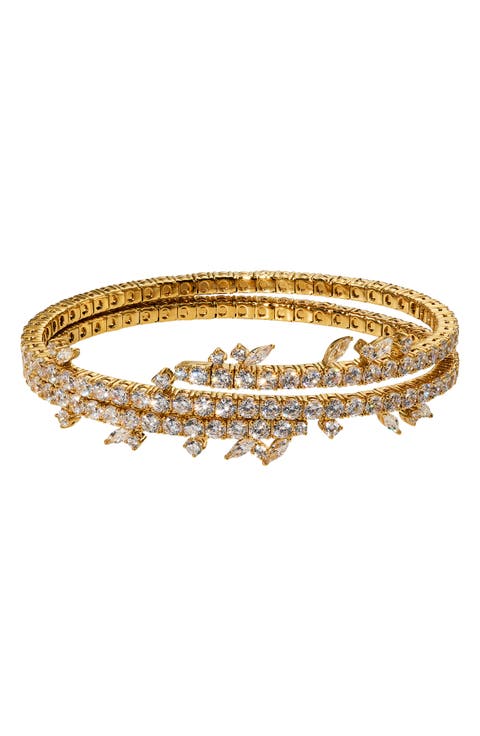 Cannes Cubic Zirconia Triple Wrap Bracelet