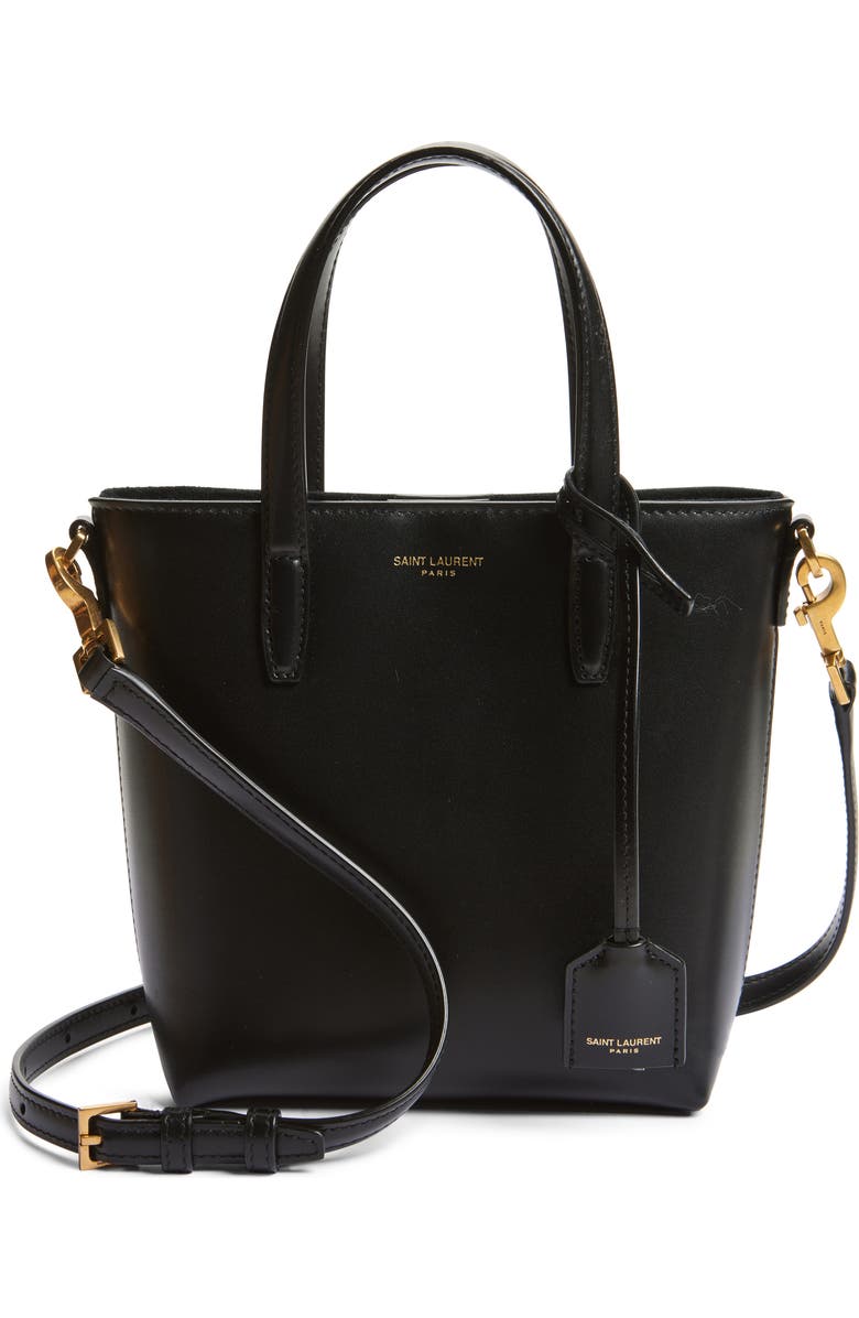 Saint Laurent Mini Toy Leather Shopping Tote, Main, color,