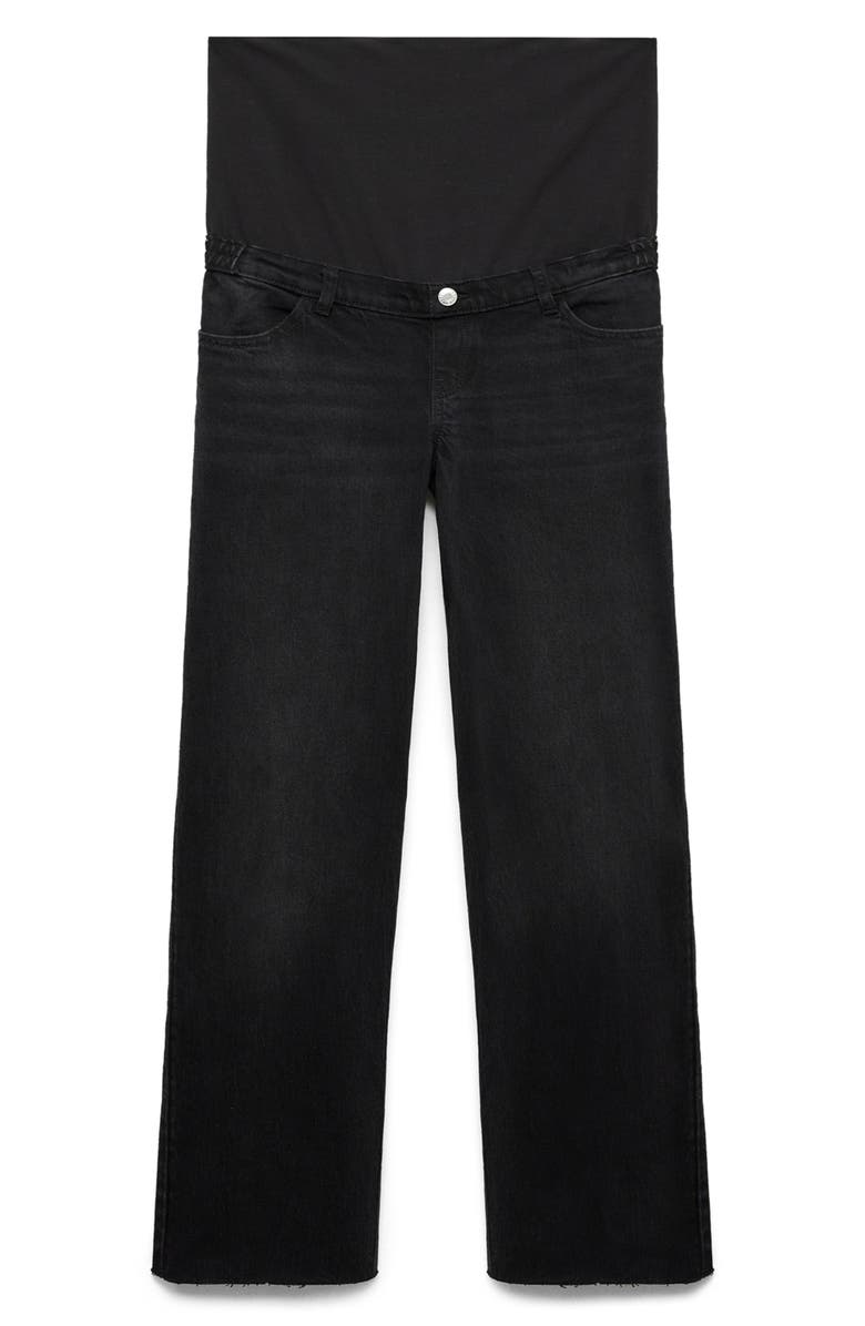 MANGO Over the Bump Wide Leg Maternity Jeans, Alternate, color,