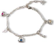 Classicharms Iris Colored Cubic Zirconia and Freshwater Pearl Charms Anklet