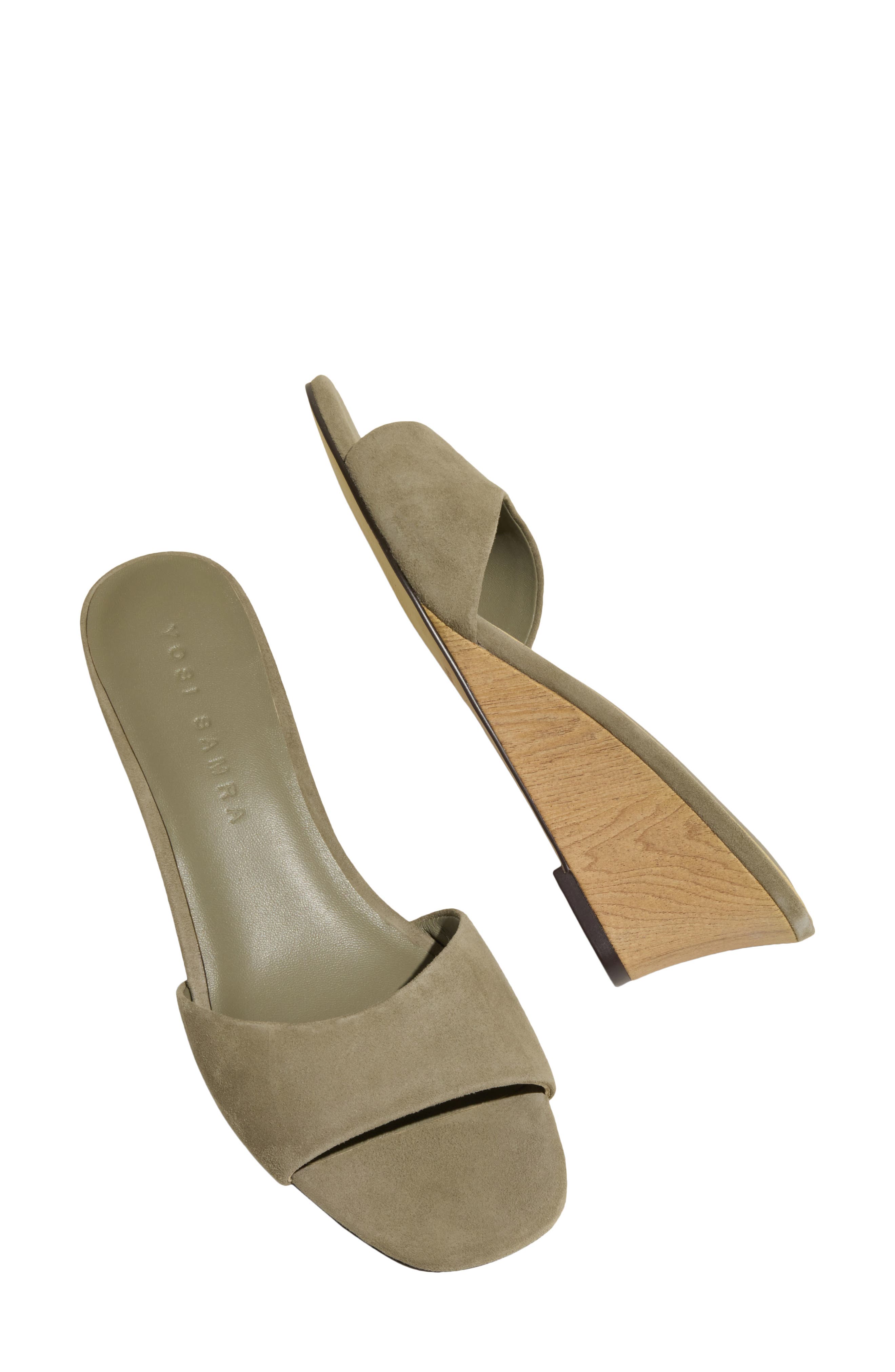 Yosi Samra Jada Wedge Slide Sandal, Alternate, color, Taupe
