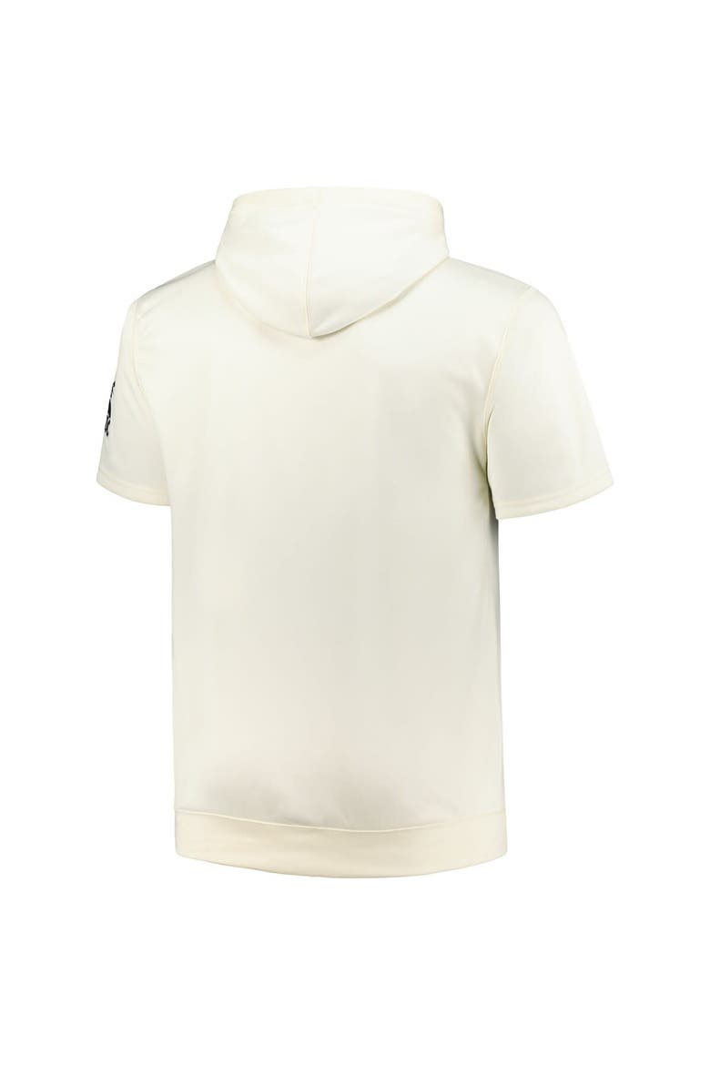 Men's Profile Oatmeal Chicago White Sox Big & Tall Contrast Short Sleeve Pullover Hoodie, Alternate, color, Oatmeal