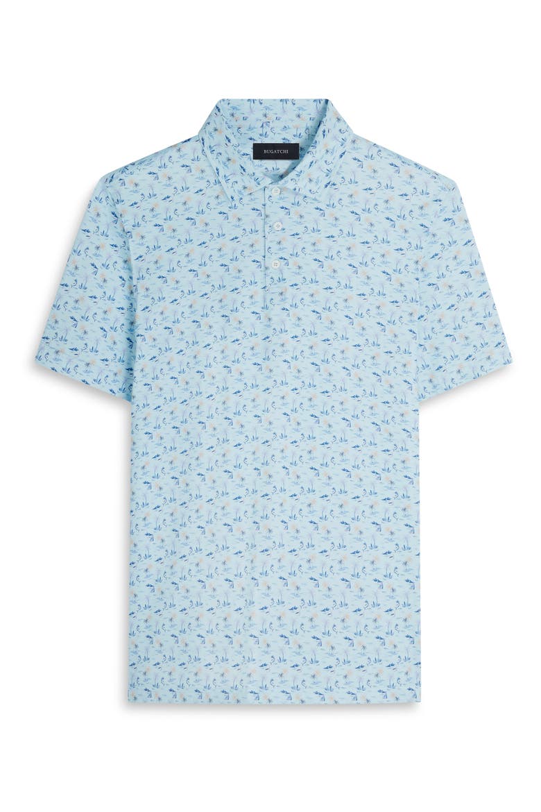 Victor OoohCotton® Tropical Print Polo, Alternate, color, AQUA
