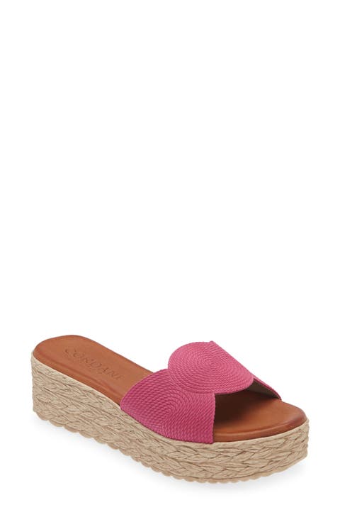 Britta Espadrille Platform Wedge Slide Sandal (Women)
