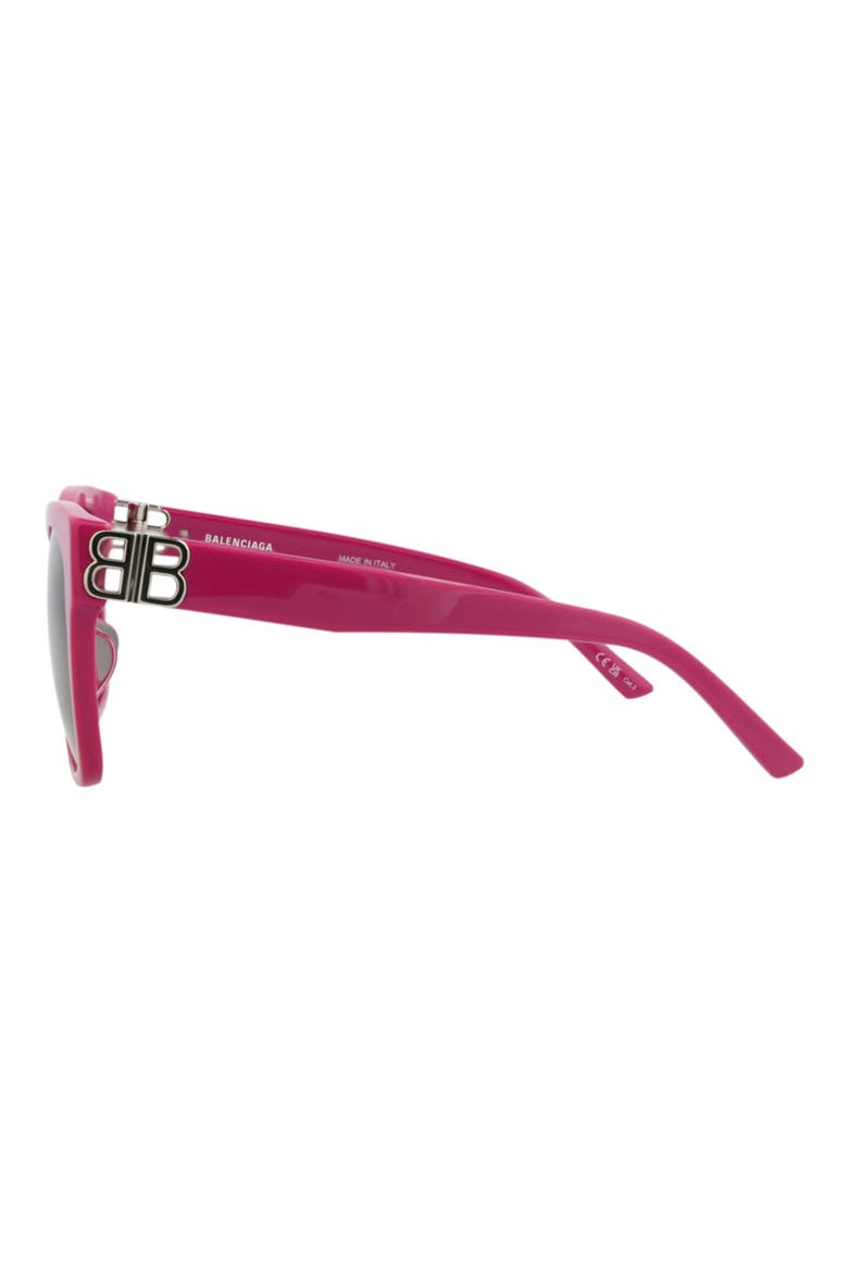 57mm Square Sunglasses, Alternate, color, FUCHSIA SILVER GREY
