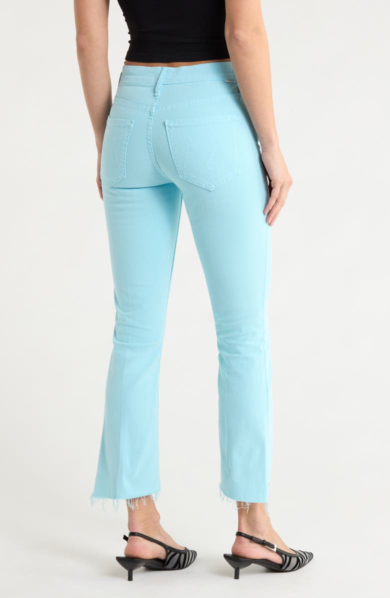 MOTHER The Insider Crop Step Fray Jeans, Alternate, color, Chalk It Up - Blue Glow