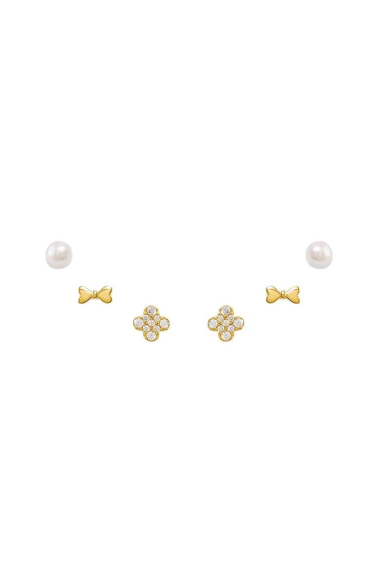 BY ADINA EDEN Clovers & Things Stud Earring Combo Set, Main, color, 