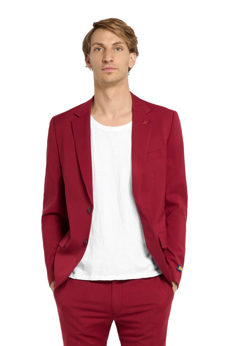 OppoSuits Daily Slim Fit Bright Burgundy Suit, Alternate, color, Red