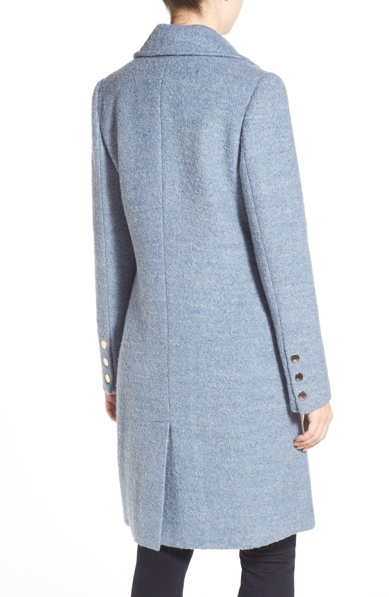 Eliza J Embellished Bouclé Reefer Coat, Alternate, color, 