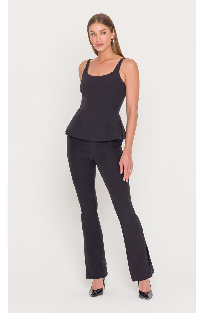 Generation Love Sofia Crepe Peplum Top, Alternate, color, Black