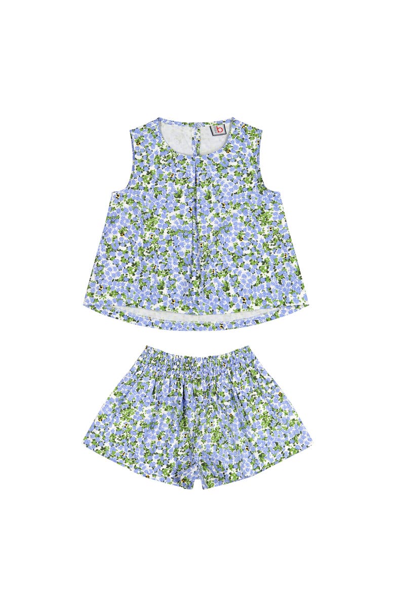 Busy Bees Frida Top and Skort Set Blue Hydrangea, Main, color, Blue Hydrangea