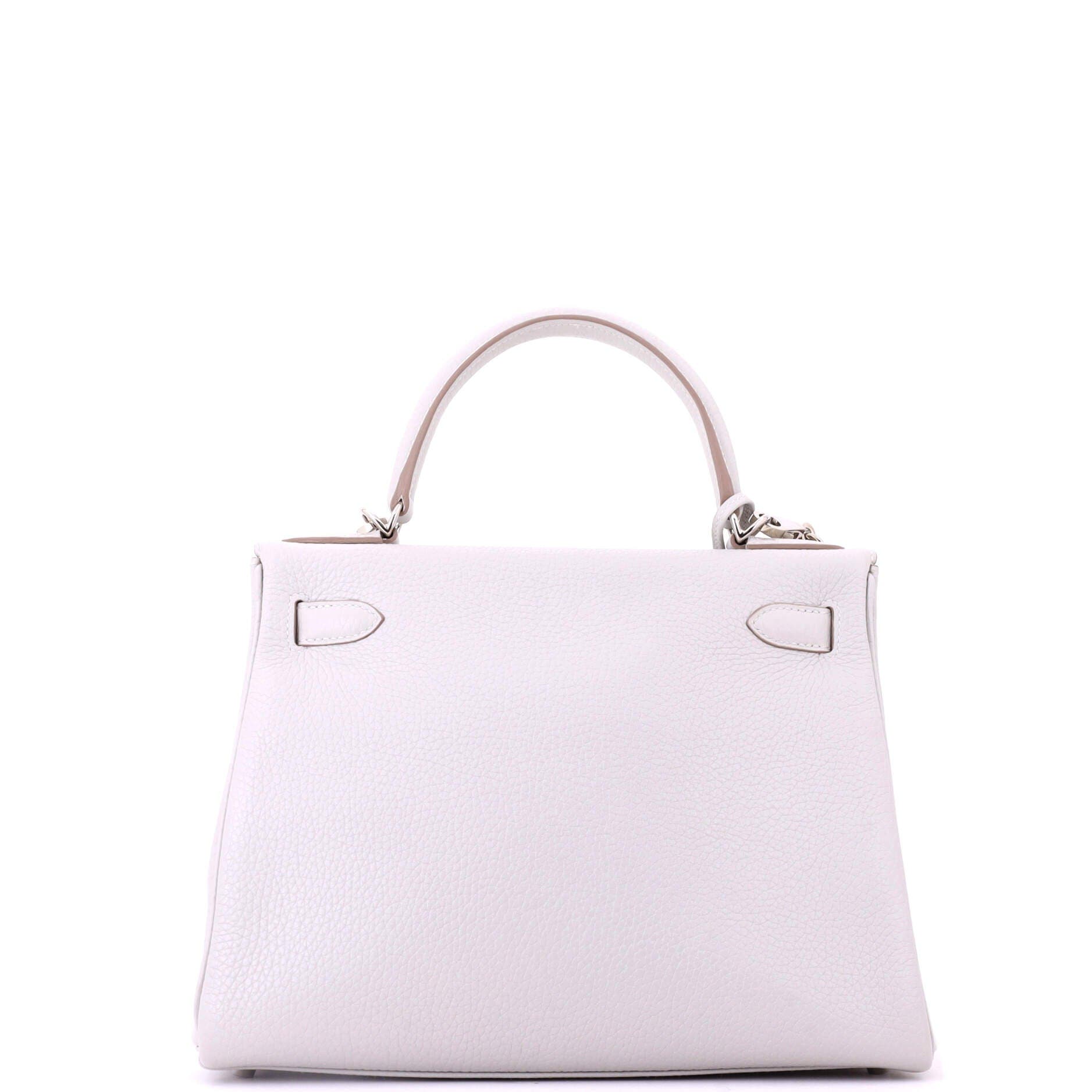 Pre-Owned Hermes Kelly Handbag Grey Clemence with Palladium Hardware 28, Alternate, color, Gris Perle