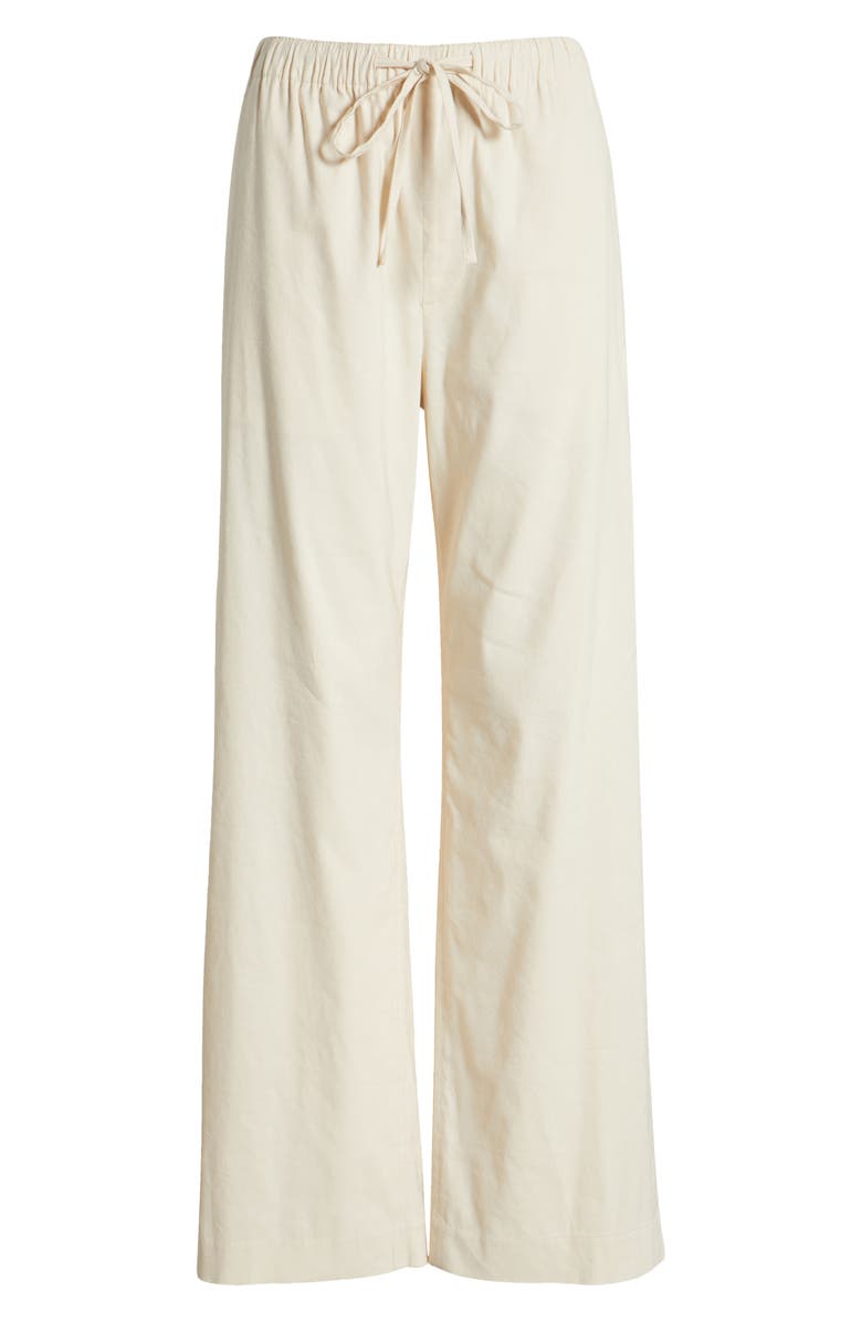 rag & bone Logan Drawstring Linen Blend Pants, Alternate, color, Ivory