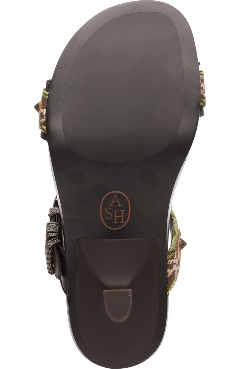 Ash Joey Embroidered Buckle Slide Sandal, Alternate, color, Africa