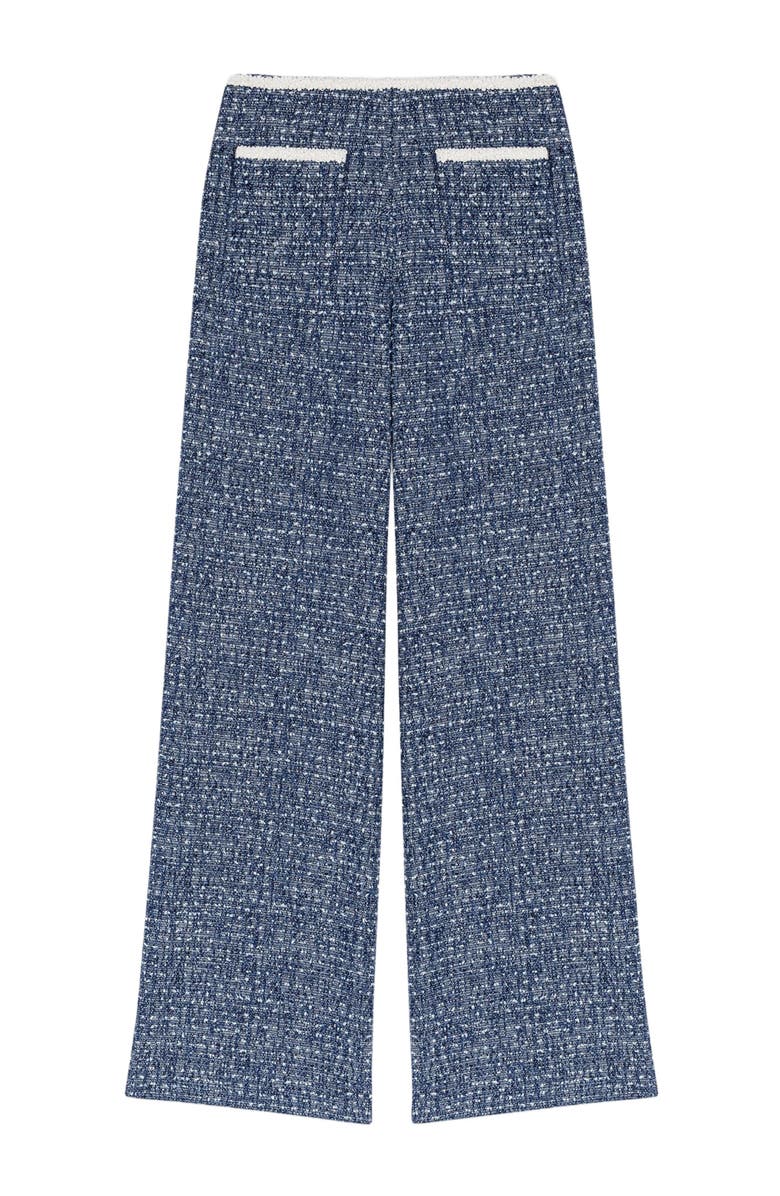 maje Tweed trousers, Alternate, color, Navy