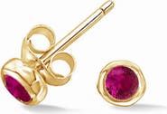 Dower & Hall 3mm Ruby Dewdrop Studs
