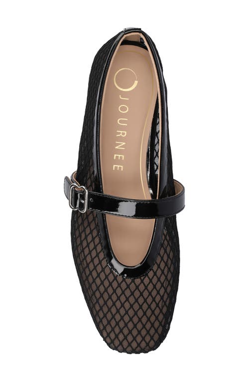 Journee Collection Casha Mesh Mary Jane Flat In Black Casha