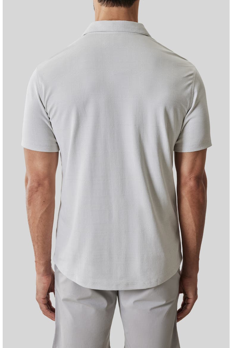 Sterling Short Sleeve Knit Button-Up Shirt, Alternate, color, MOONSTONE