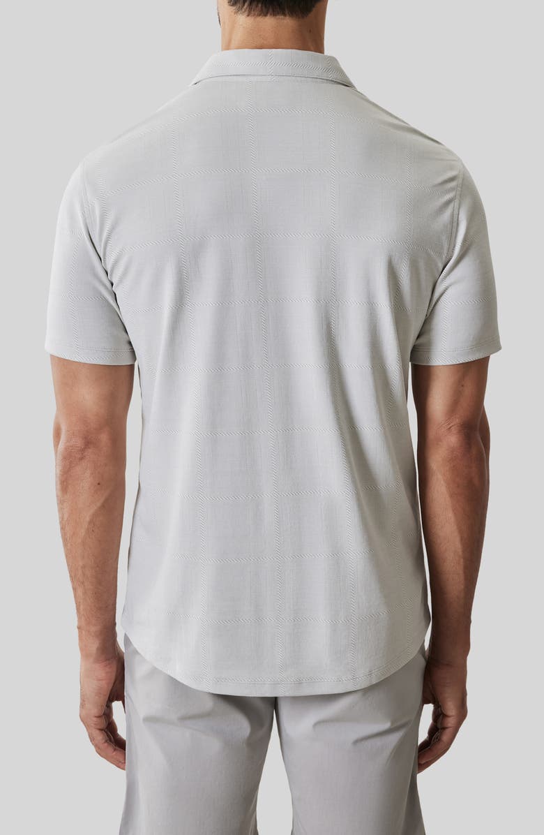 Robert Barakett Sterling Short Sleeve Knit Button-Up Shirt, Alternate, color, Moonstone