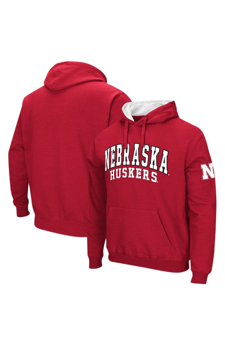 COLOSSEUM Men's Colosseum Scarlet Nebraska Huskers Double Arch Pullover Hoodie, Main, color, Scarlet