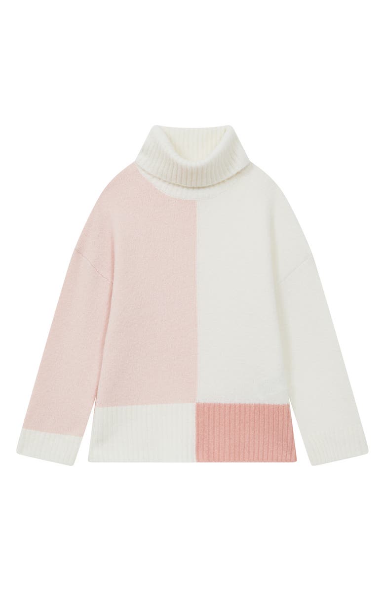 Reiss Kids
 Gio Sr. Colorblock Turtleneck Sweater, Main, color, 
