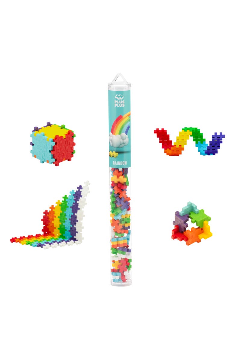 Plus-Plus USA Rainbow Mix 70-Piece Tube Building Set, Alternate, color, Multi
