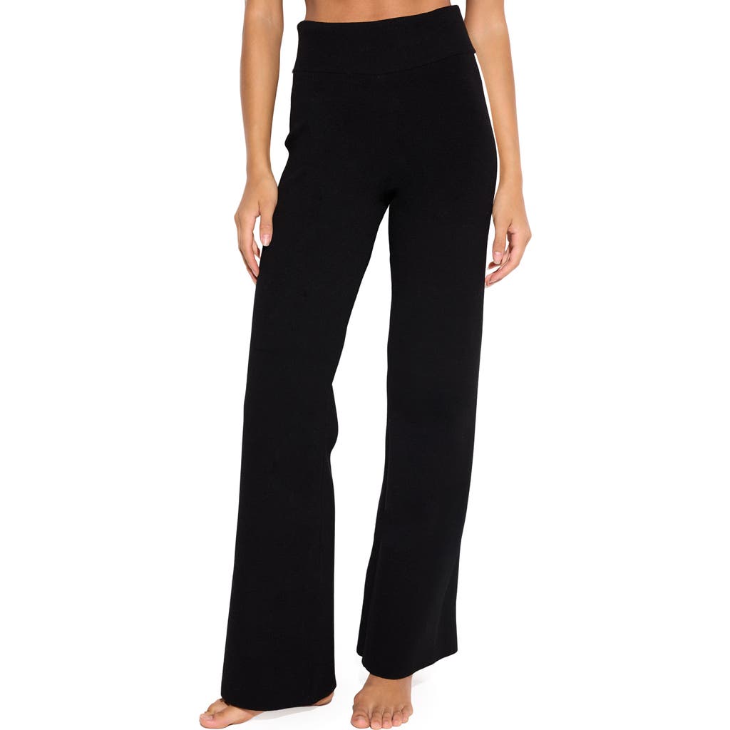 Spiritual Gangster Blake Jacquard Knit Wide Leg Pants in Black  product