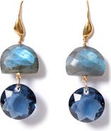 Chan Luu Labyrinth Duo Labradorite Drop Earrings