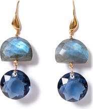 Chan Luu Labyrinth Duo Labradorite Drop Earrings