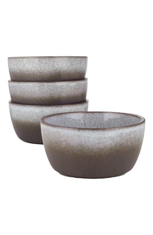 Stone Lain Vince Stoneware 4-piece Bowl Set In Brown