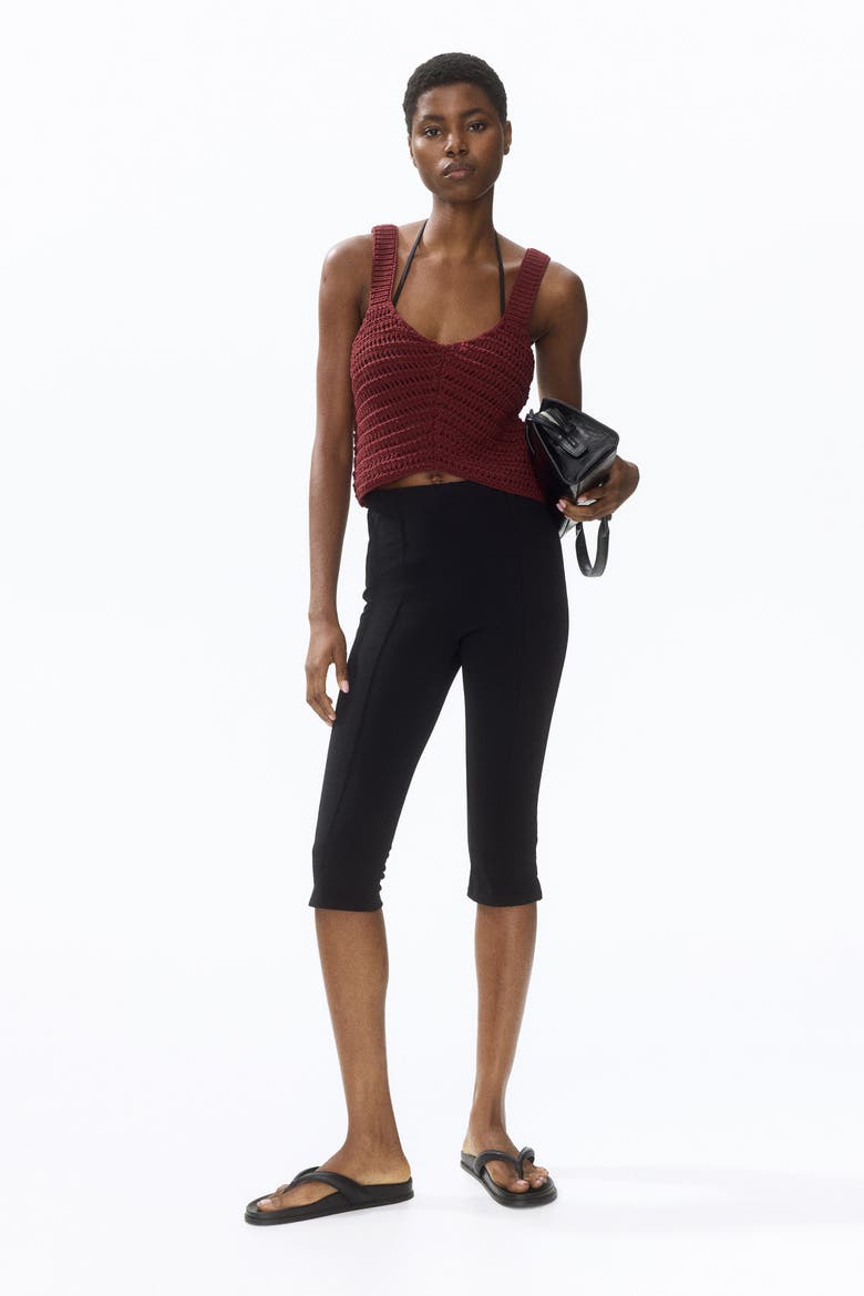 Crochet-look Top, Alternate, color, Dark rust red