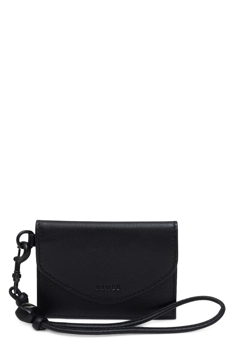 Power Wristlet Card Case, Main, color, BLACK