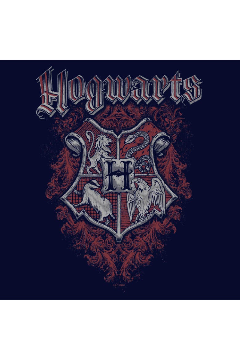 Men's Harry Potter Vintage Artistic Crest  Graphic T-Shirt, Alternate, color, Navy Blue
