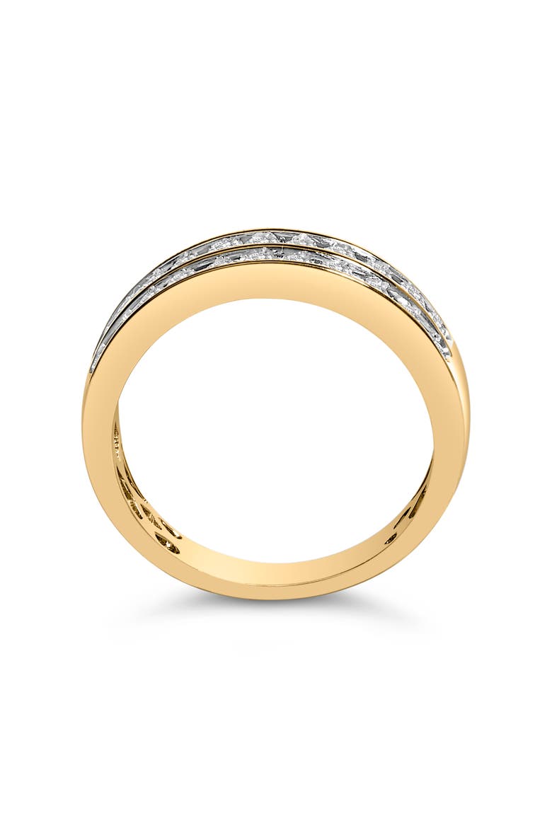 10K Yellow Gold Two-Row 1.0 Cttw Diamond Band Ring, Alternate, color, Yellow Gold