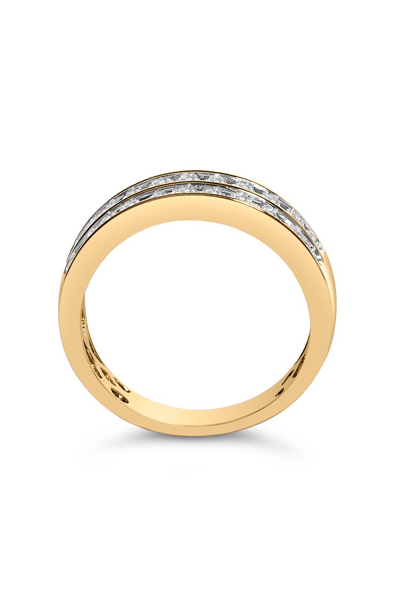 Haus of Brilliance 10K Yellow Gold Two-Row 1.0 Cttw Diamond Band Ring, Alternate, color, Yellow Gold