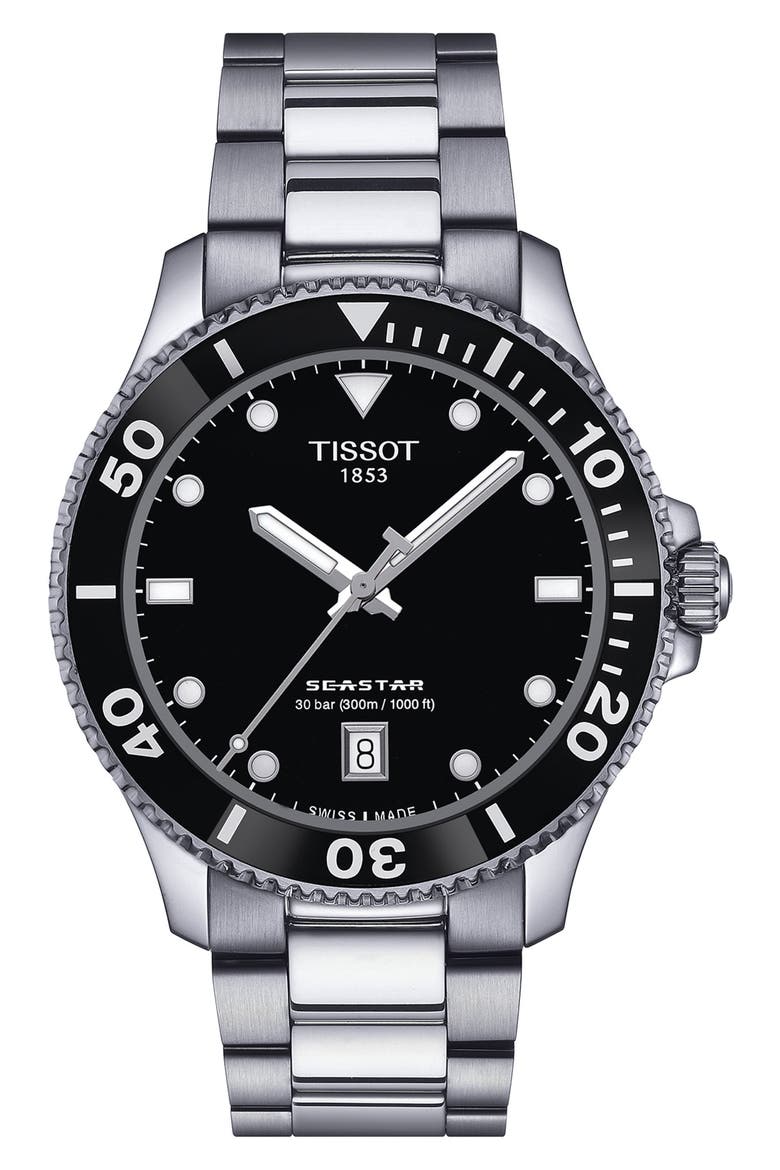 Seastar 1000 Bracelet Watch, 40mm, Main, color, GREY