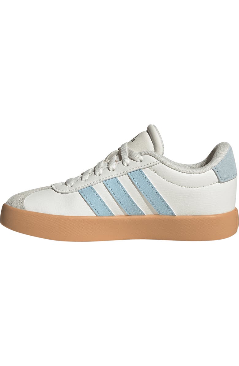 adidas Kids' VL Court 3.0 Sneaker, Alternate, color, Core White/ Ice Blue/ Gum