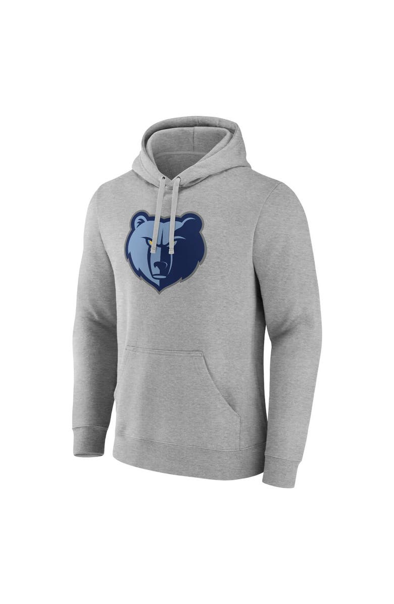 FANATICS Men's Fanatics Branded Heather Gray Memphis Grizzlies Primary Logo Pullover Hoodie, Alternate, color,