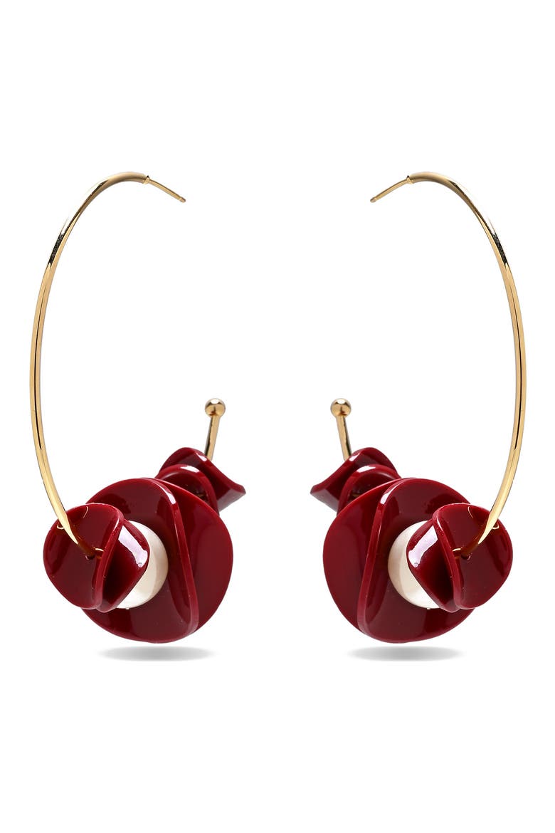 Giovanna Hoop Earrings, Alternate, color, GOLD