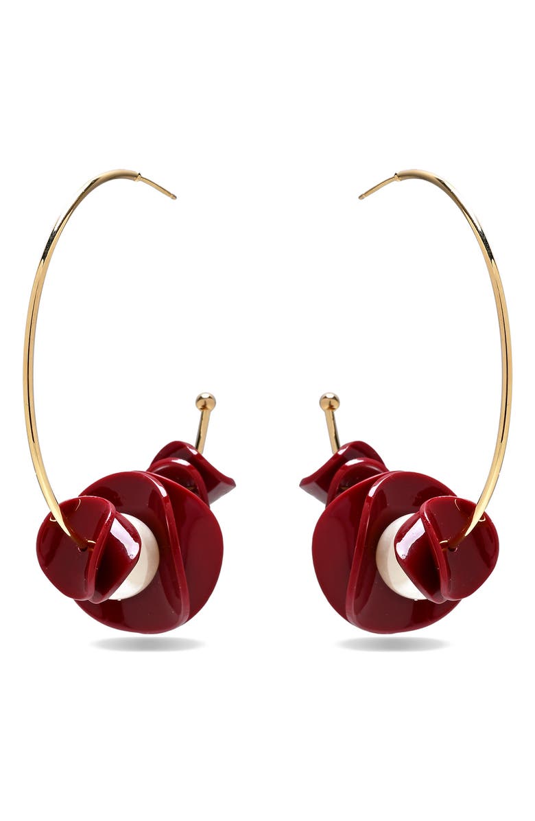 EYE CANDY LOS ANGELES Giovanna Hoop Earrings, Alternate, color, Gold