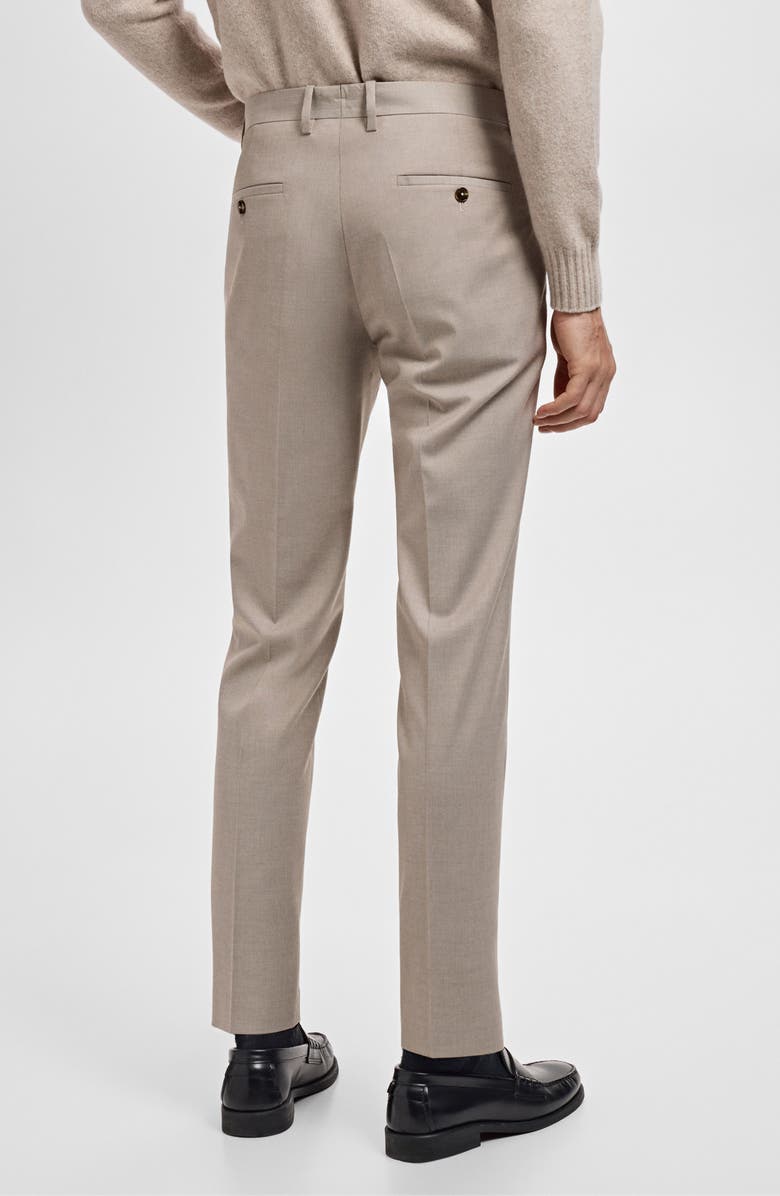 MANGO Paris Slim Fit Suit Pants, Alternate, color, Sand
