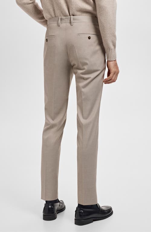 Mango Paris Slim Fit Suit Pants In Neutral