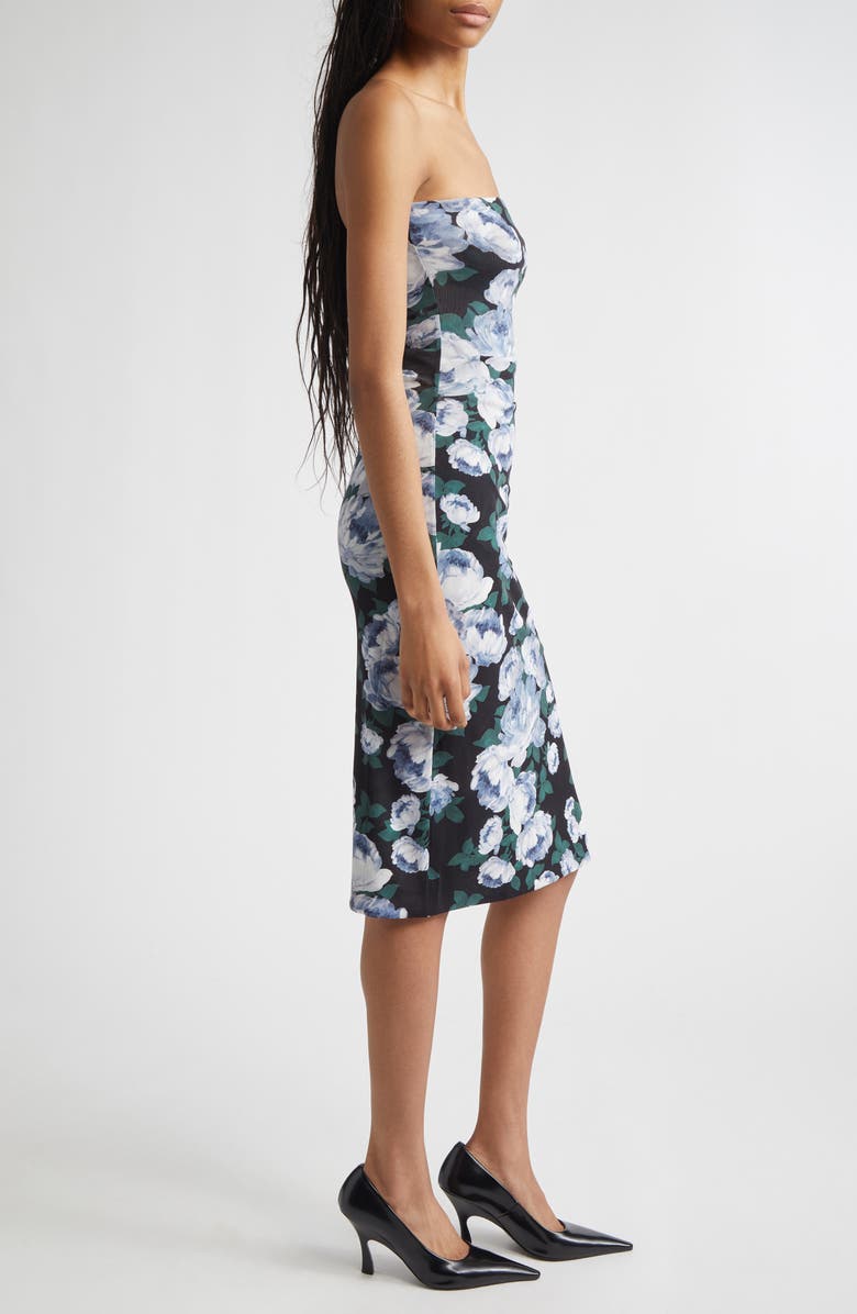 Stella McCartney Bunch of Roses Strapless Mesh Dress, Alternate, color, Multicolor