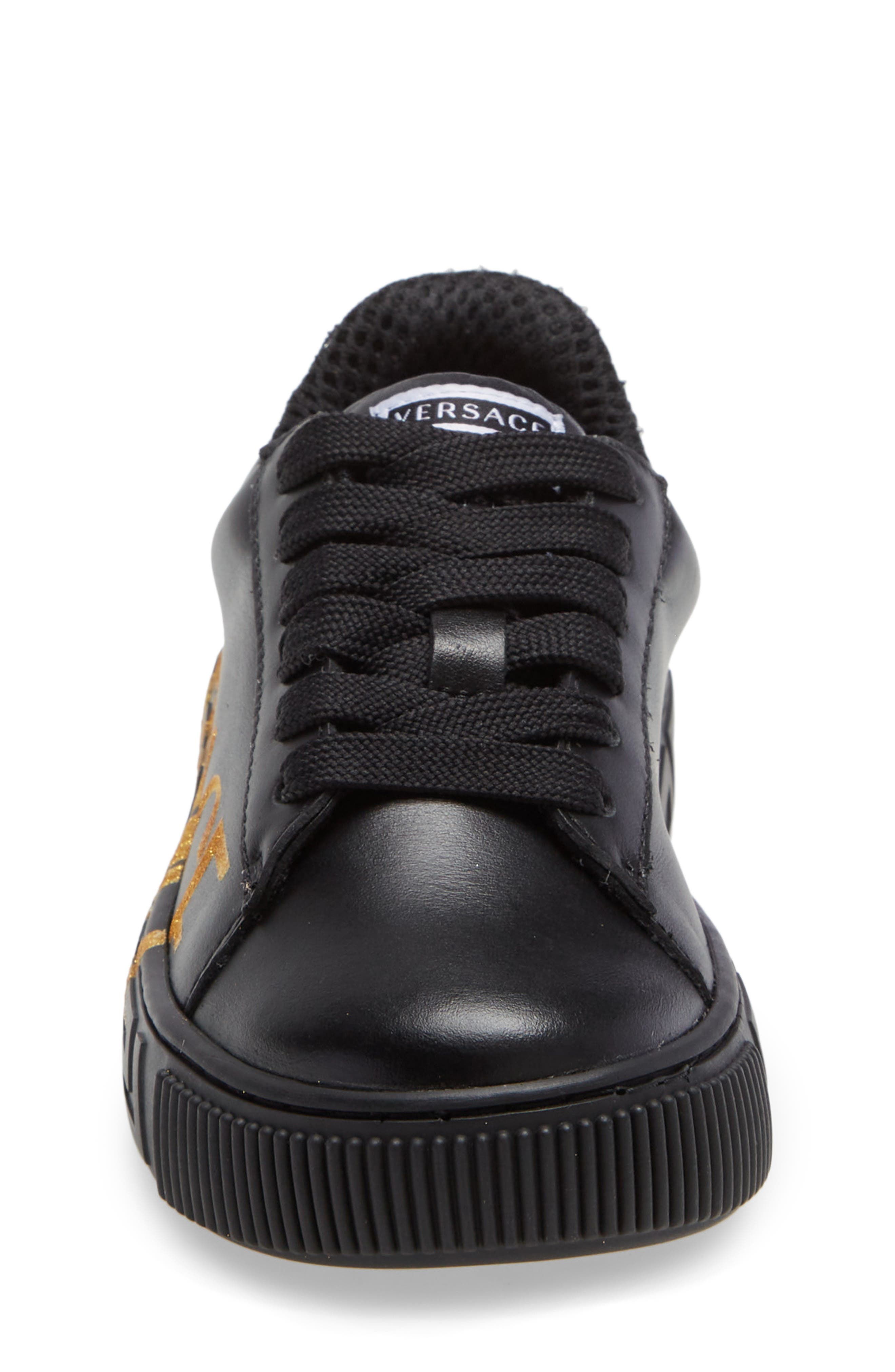 Versace Kids' Greca Logo Low Top Sneaker, Alternate, color, 